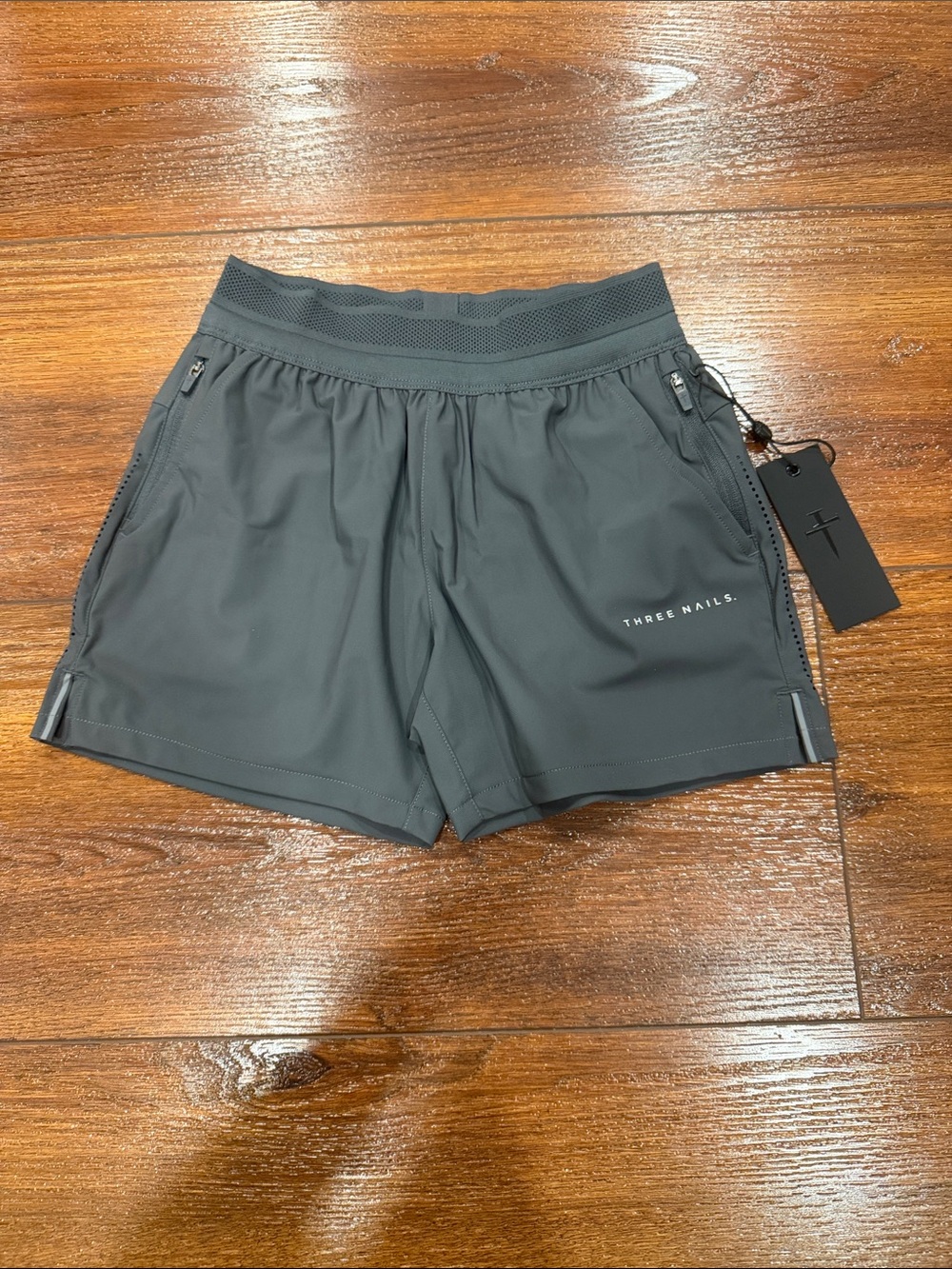 Three Nails Youth Dark Grey Active Shorts
